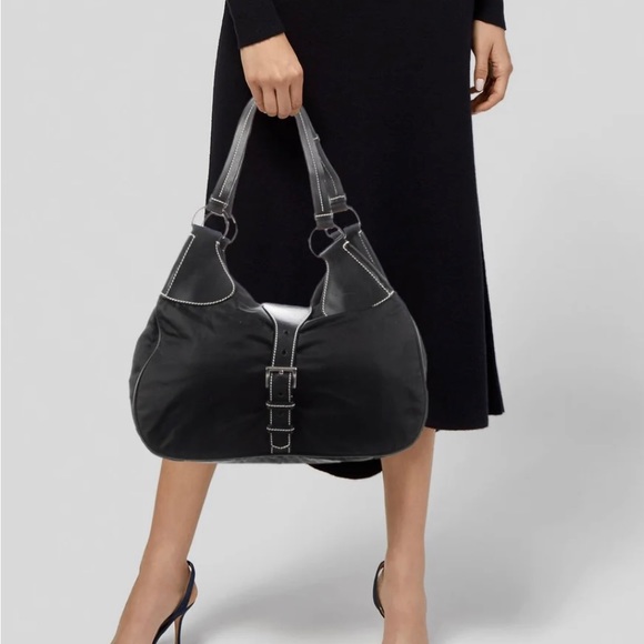 PRADA Nero Tussuto Vitello Daino Bag - Picture 8 of 9